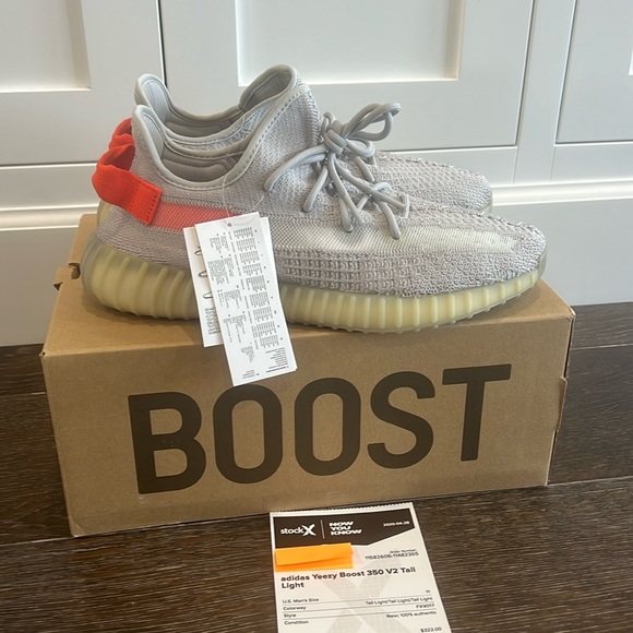 Adidas Yeezy Boost 350 V2 Tail Light Size 11 Stock X verified (see photos) - Picture 2 of 10